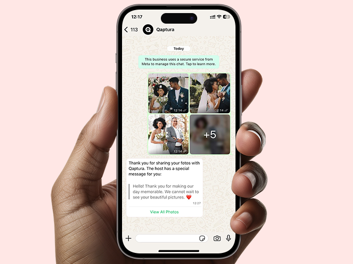Guests Send Photos via WhatsApp